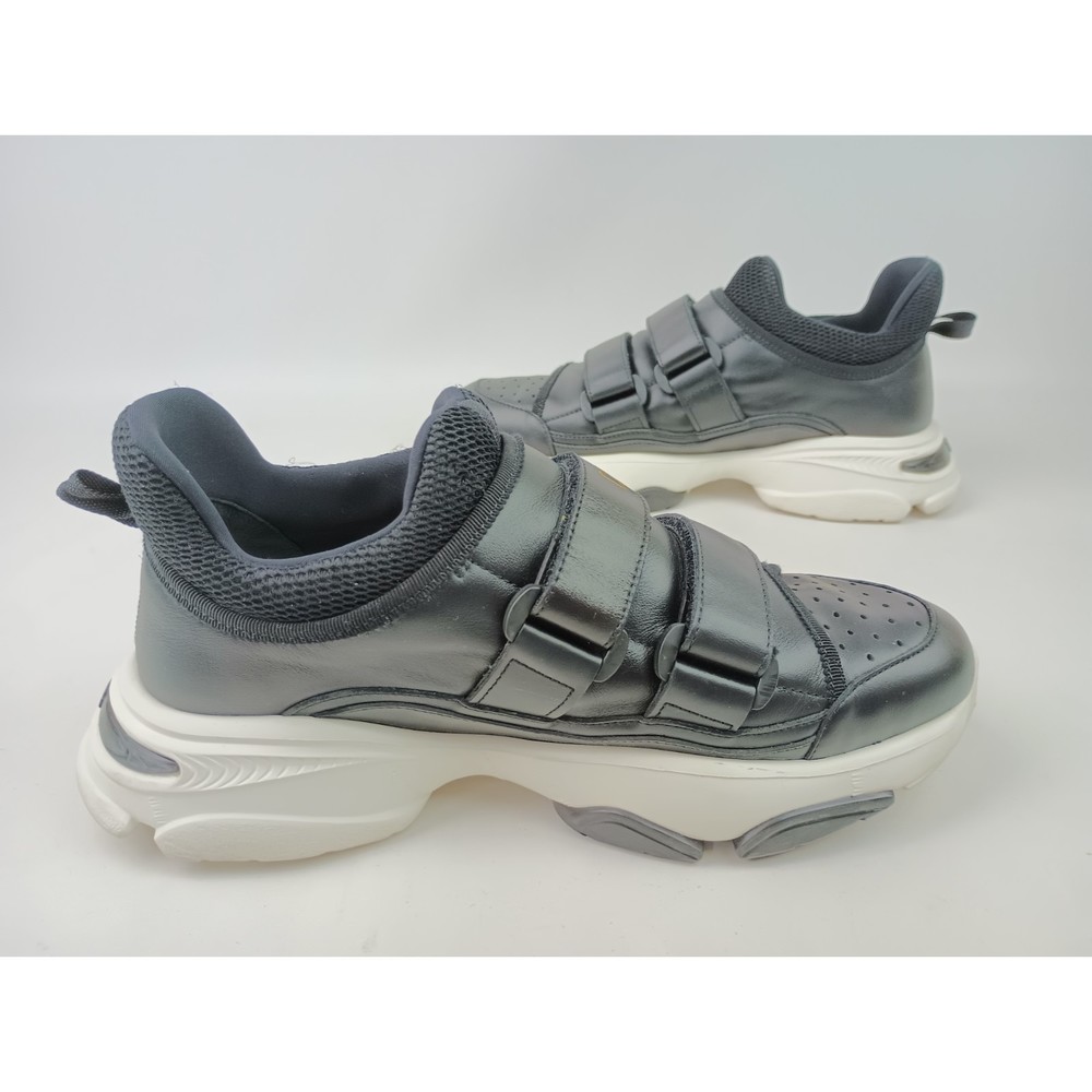 Dior Women's Black D Wander Leather Grip-Strap Sneakers Shoes Size 39 - Picture 3 of 8